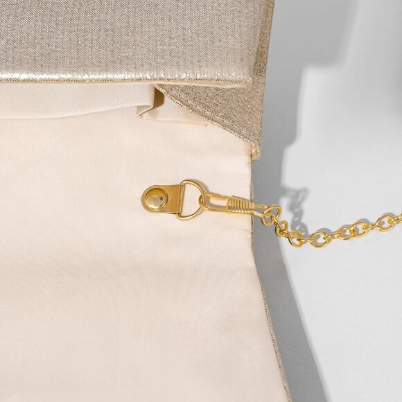 Evening Clutch Purse for Women Sparkly Bow Glitter Wedding Party Shoulder Bag - Picture 7 of 9